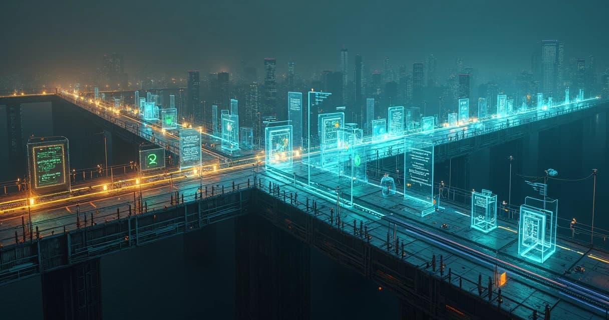 Ponte digital ligando sistema legado a nova plataforma em nuvem