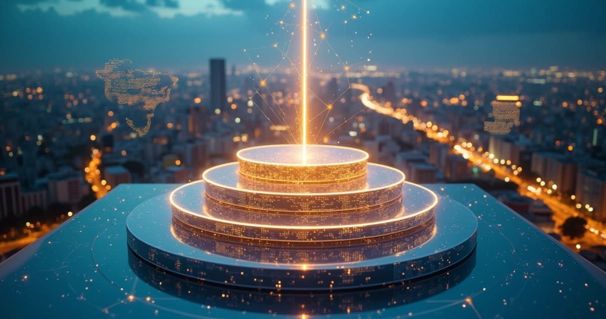Podium digital simbolizando ranking de software houses no Brasil em 2026